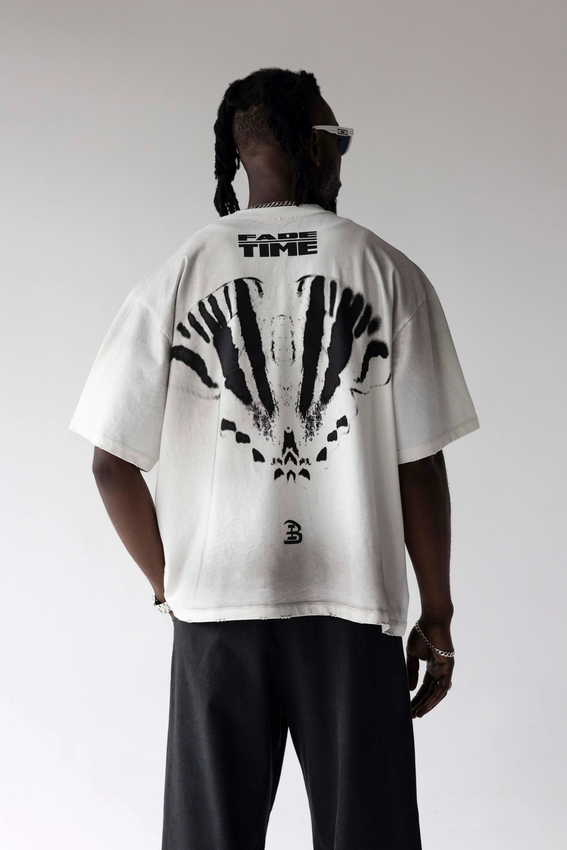 BLACK ISLAND Oversized Butterfly Graphic T-Shirt