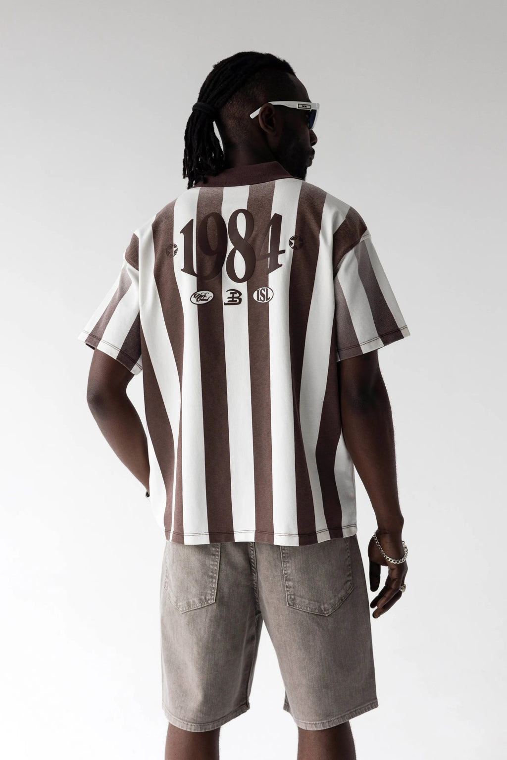 ISL Striped Polo Jersey | Black Island